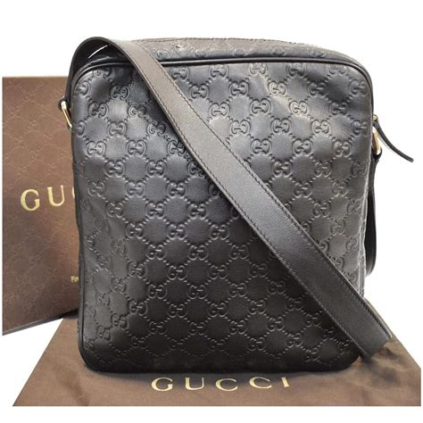 gucci messenger bag women's black|Gucci guccissima leather Messenger bag.